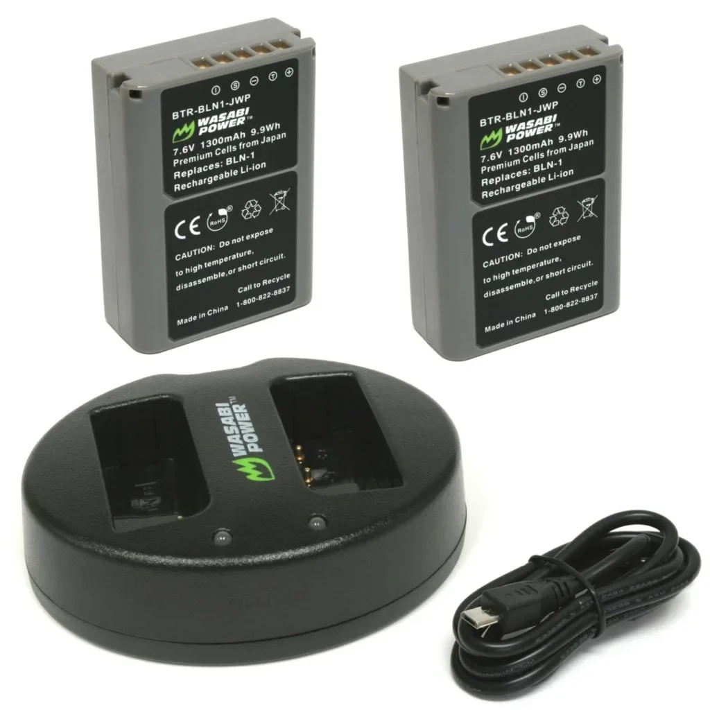 Φωτογραφία προϊόντος: GR Wasabi Power Battery 2-Pack (1300mAh) and Charger for Olympus BLN-1 έως 12 άτοκες δόσεις ή 24 δόσεις