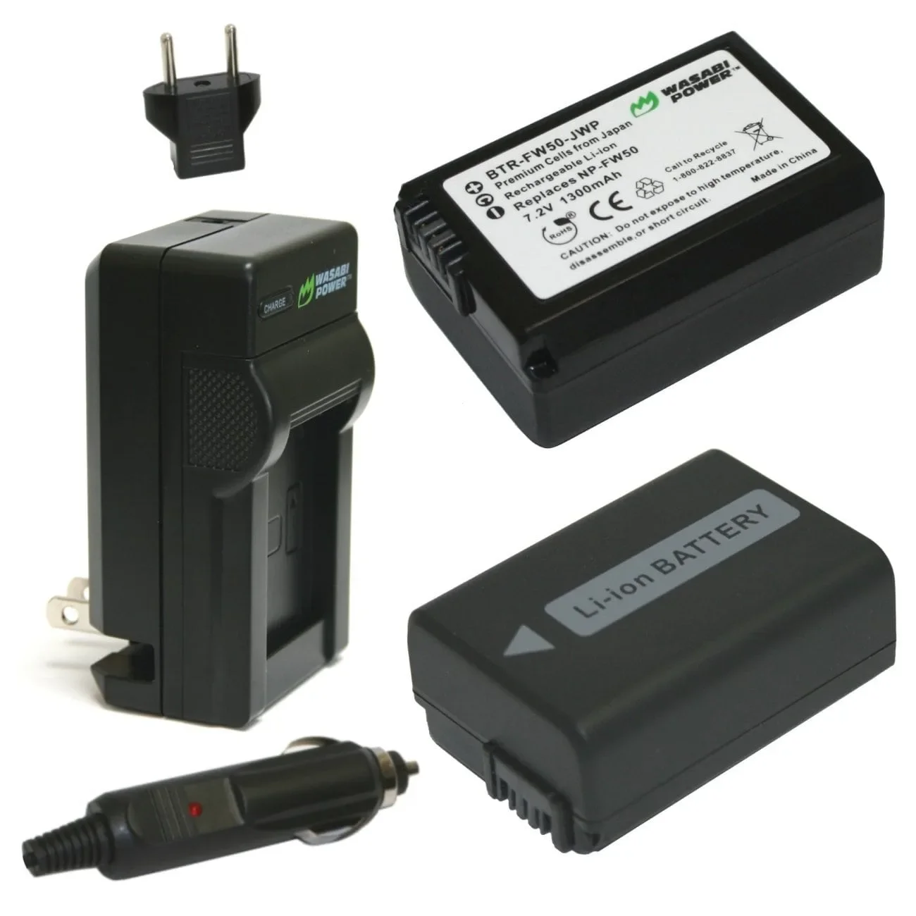 Φωτογραφία προϊόντος: GR Wasabi Power Battery 2-Pack and Charger for Sony NP-FW50 έως 12 άτοκες δόσεις ή 24 δόσεις