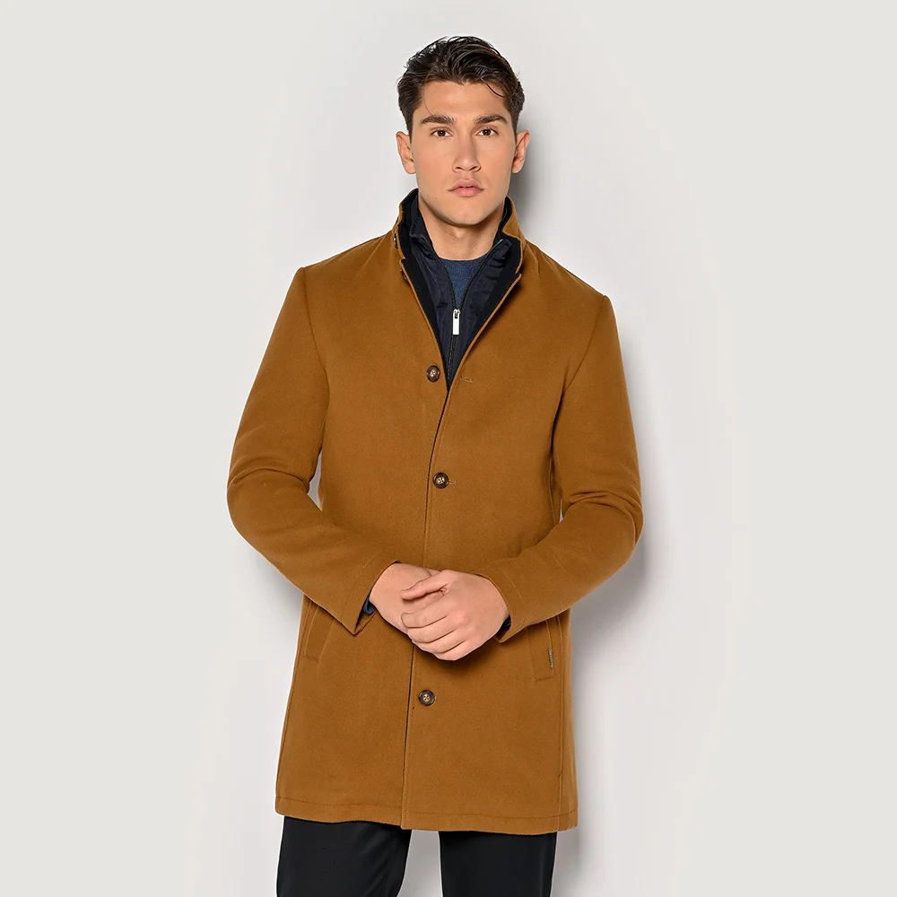 Φωτογραφία προϊόντος: Ανδρικό Παλτό Camel Regular Fit Με Μόστρα Sogo