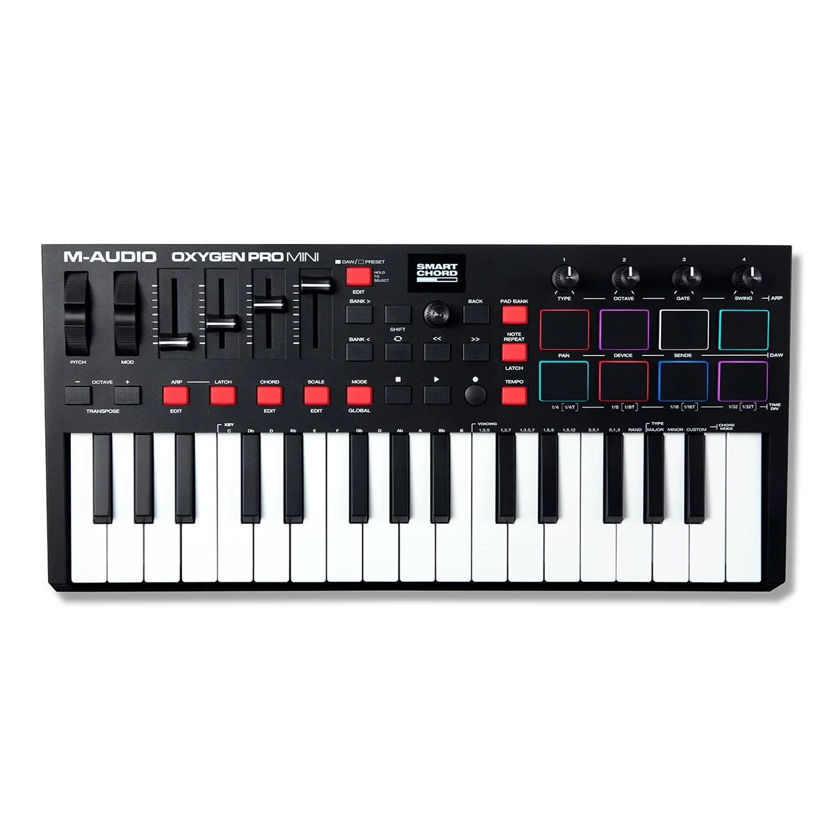 Φωτογραφία προϊόντος: M-Audio Oxygen Pro Mini - USB Midi Controller με 32 πλήκτρα