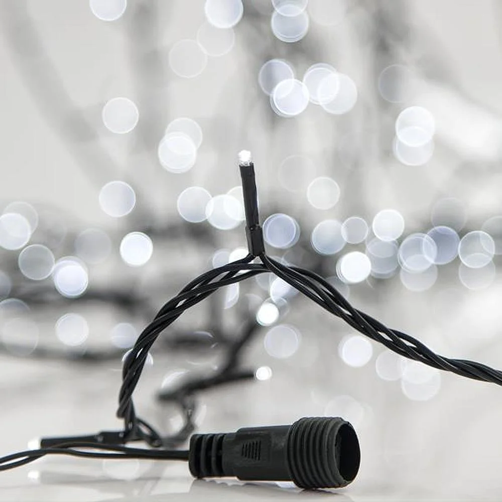 Φωτογραφία προϊόντος: Eurolamp 280 LED Με Πρόγραμμα Επέκταση Ως 5 Χωρίς Μετασχηματιστή Πράσινο Καλώδιο Λευκό Φως IP44