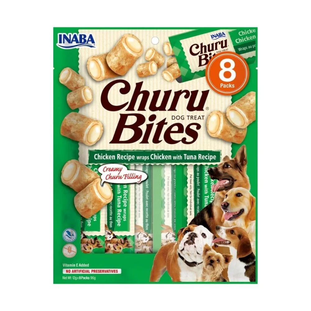 Φωτογραφία προϊόντος: Inaba Λιχουδιές Churu Dog Bites Chicken and Tuna 8 x 12gr