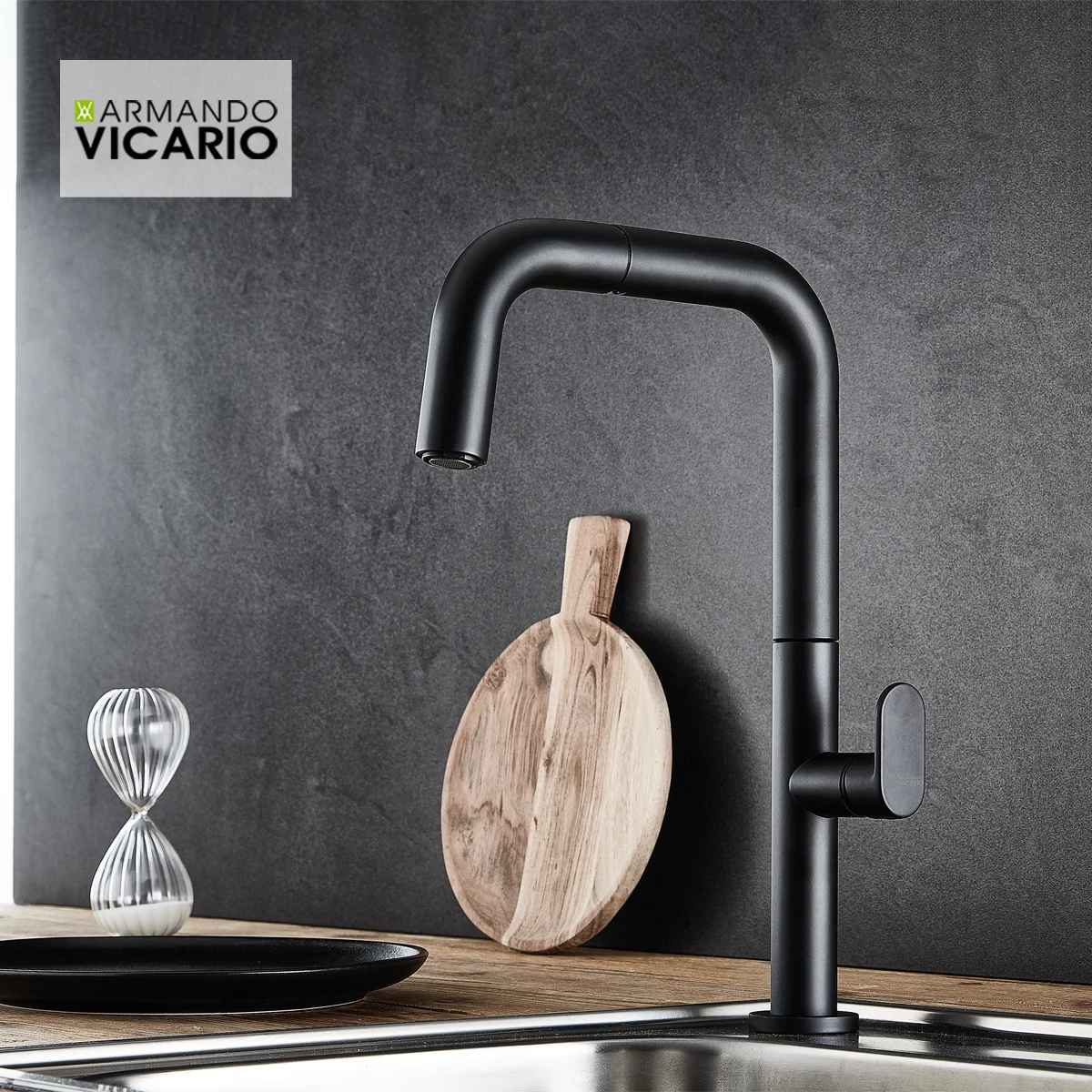 Φωτογραφία προϊόντος: ARMANDO VICARIO EVA 400746-400 BLACK MATT ΜΠΑΤΑΡΙΑ ΚΟΥΖΙΝΑΣ