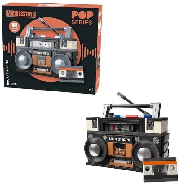 Φωτογραφία προϊόντος: MadnessToys Σετ Τουβλάκια Pop Series - Radio Cassette 1988 Construction Kit 168 κομμάτια