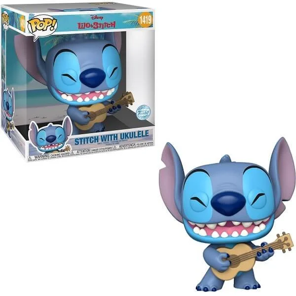 Φωτογραφία προϊόντος: Funko Pop Disney Lilo & Stitch - Stitch with Ukelele 1419 Vinyl Figure Supersized 25εκ.