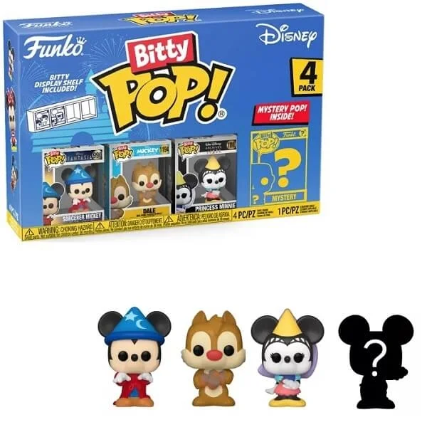 Φωτογραφία προϊόντος: Funko Bitty POP! Disney - Sorcerer Mickey, Dale, Princess Minnie & Chase Mystery 4-Pack Vinyl Figures