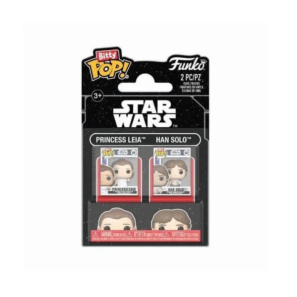 Φωτογραφία προϊόντος: Funko Bitty POP Star Wars - Princess Leia & Han Solo 2-pack Vinyl Figures