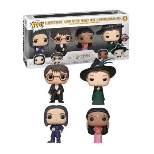 Φωτογραφία προϊόντος: Funko POP Harry Potter - Severus Snape, Harry Potter, Parvati Patil, Minerva McGonagall 4-Pack Vinyl Figures Exclusive
