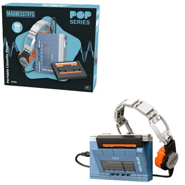 Φωτογραφία προϊόντος: MadnessToys Σετ Τουβλάκια Pop Series - Portable Cassette Player 1979 Construction Kit 156 κομμάτια