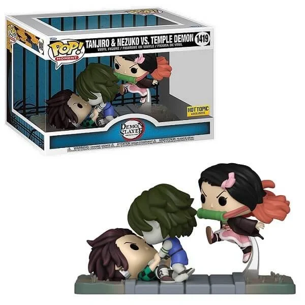 Φωτογραφία προϊόντος: Funko POP Moment Animation Demon Slayer - Tanjiro & Nezuko Vs. Temple Demon 1419 Vinyl Figure Hot Topic Exclusive