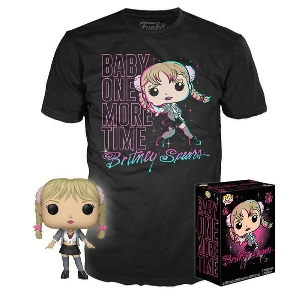 Φωτογραφία προϊόντος: Funko Pop Tees Box Rocks Britney Spears - Britney Spears 90 Vinyl Figure Exclusive & T-shirt Medium