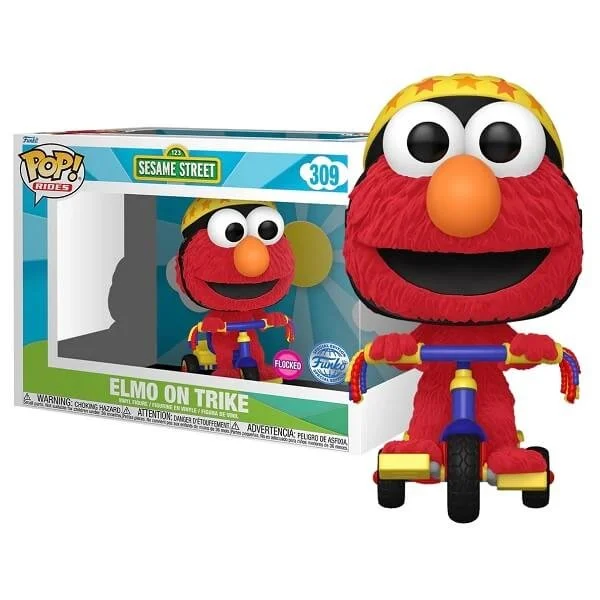 Φωτογραφία προϊόντος: Funko POP Rides Sesame Street - Elmo on Trike Flocked 309 Vinyl Figure Special Edition
