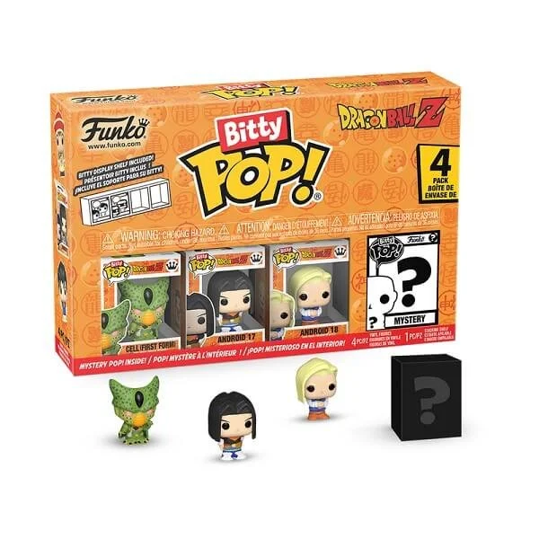 Φωτογραφία προϊόντος: Funko Bitty POP! Animation Dragon Ball Z - Cell (First Form), Android 17, Android 18 & Chase Mystery 4-Pack Vinyl Figures