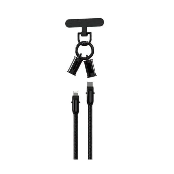Φωτογραφία προϊόντος: Andowl Καλώδιο 30cm USB2.0 USB-C male σε Lighting male 30W - Μαύρο