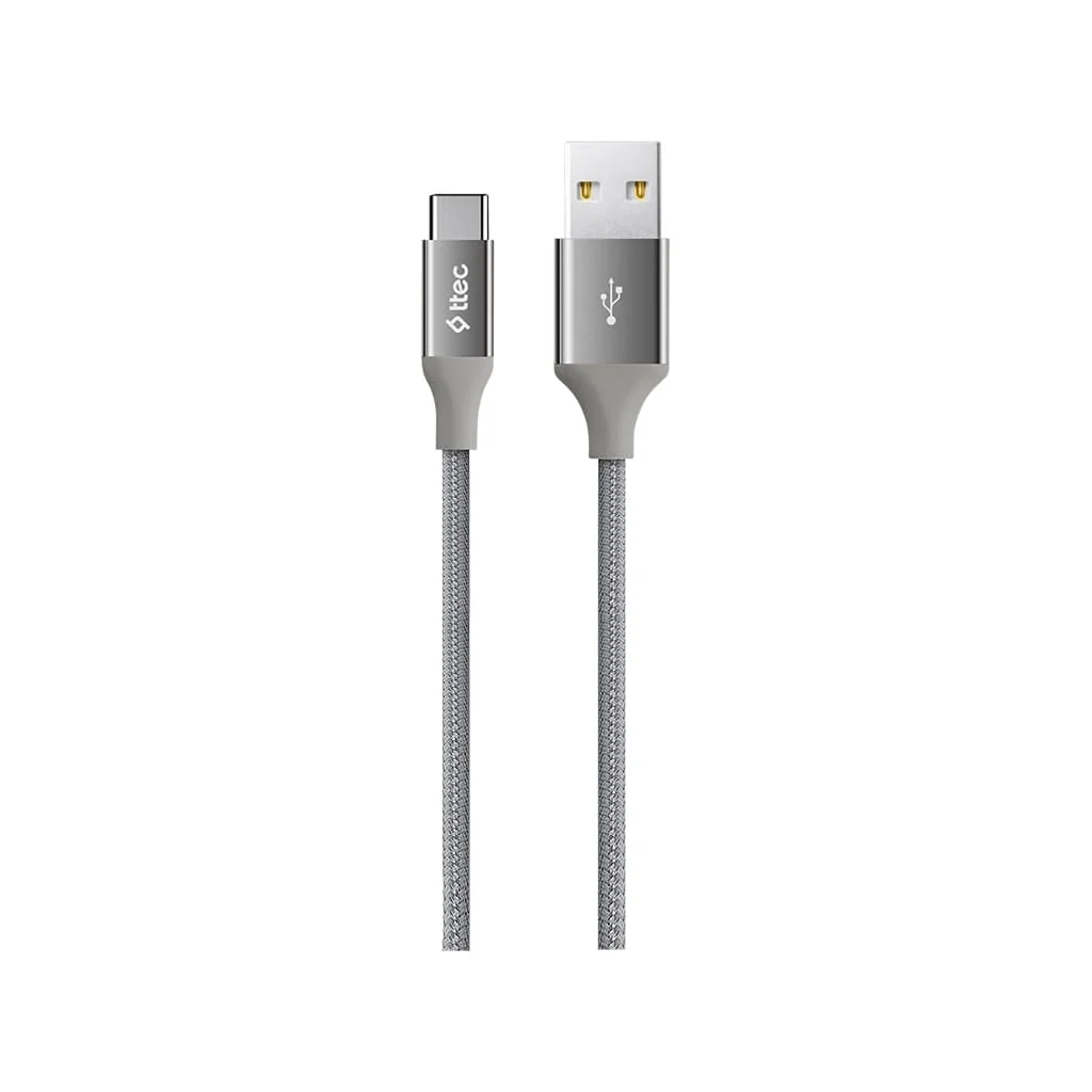 Φωτογραφία προϊόντος: TTEC AlumiCable Braided USB 2.0 Cable USB-C male - USB-A male Γκρι 1.2m