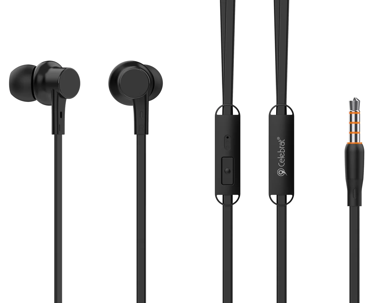 Φωτογραφία προϊόντος: CELEBRAT earphones με μικρόφωνο G19, 3.5mm σύνδεση, Φ10mm, 1.2m, μαύρα