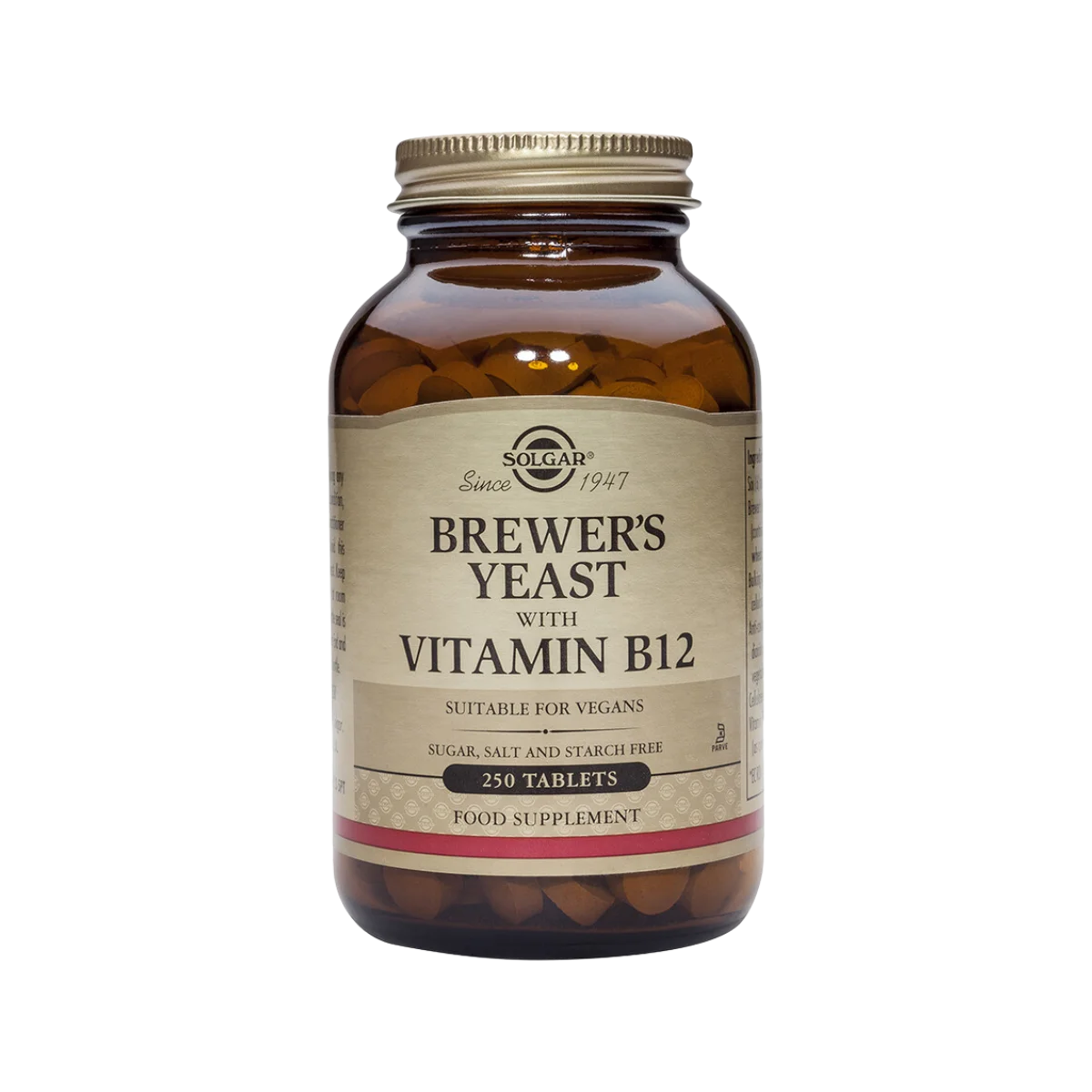 Φωτογραφία προϊόντος: Solgar,Solgar Vitamins Solgar Brewer's Yeast Vitamin B12 Μαγιά Μπύρας 250 ταμπλέτες