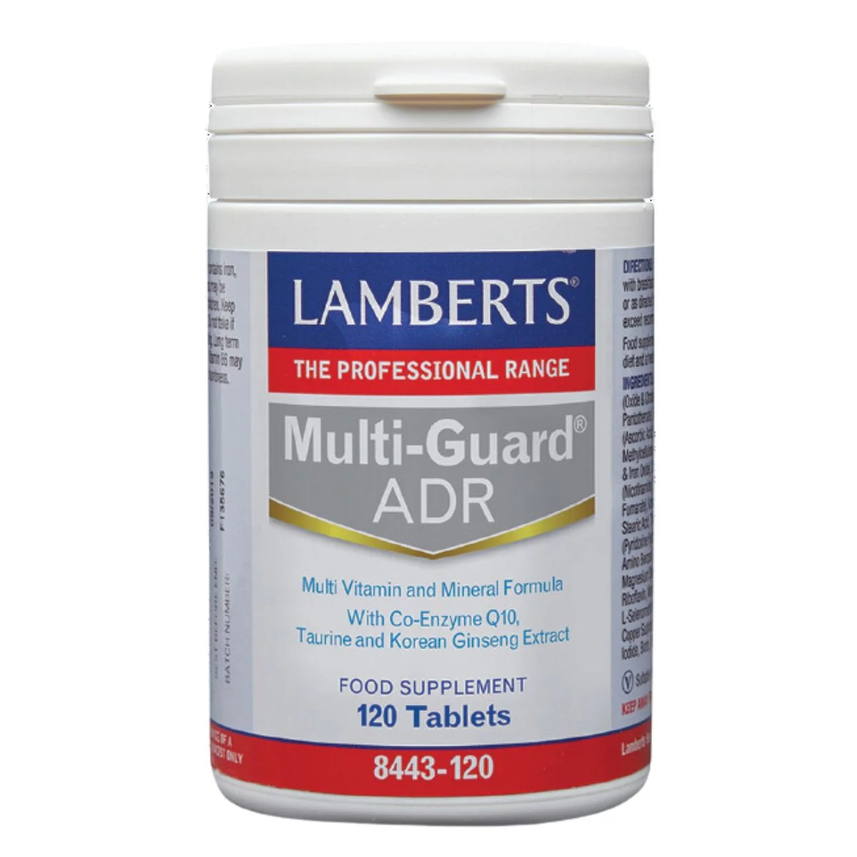Φωτογραφία προϊόντος: Lamberts,Lamberts Πολυβιταμίνες Lamberts Multi-Guard ADR 120 ταμπλέτες