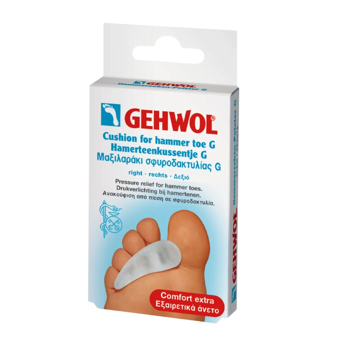 Φωτογραφία προϊόντος: Gehwol,Gehwol Pressure Protection Gehwol Hammer Toe G Μαξιλαράκι Σφυροδακτυλίας G Δεξί 1τμχ