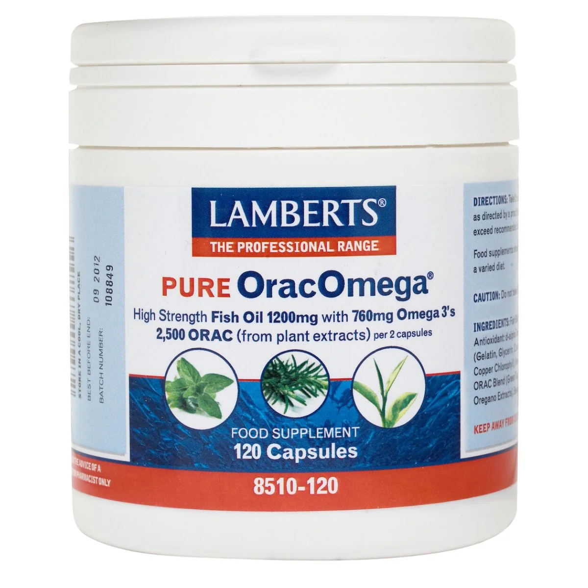 Φωτογραφία προϊόντος: Lamberts,Lamberts Λιπαρά Οξέα Lamberts Pure Orac Omega Ιχθυέλαιο 120 κάψουλες