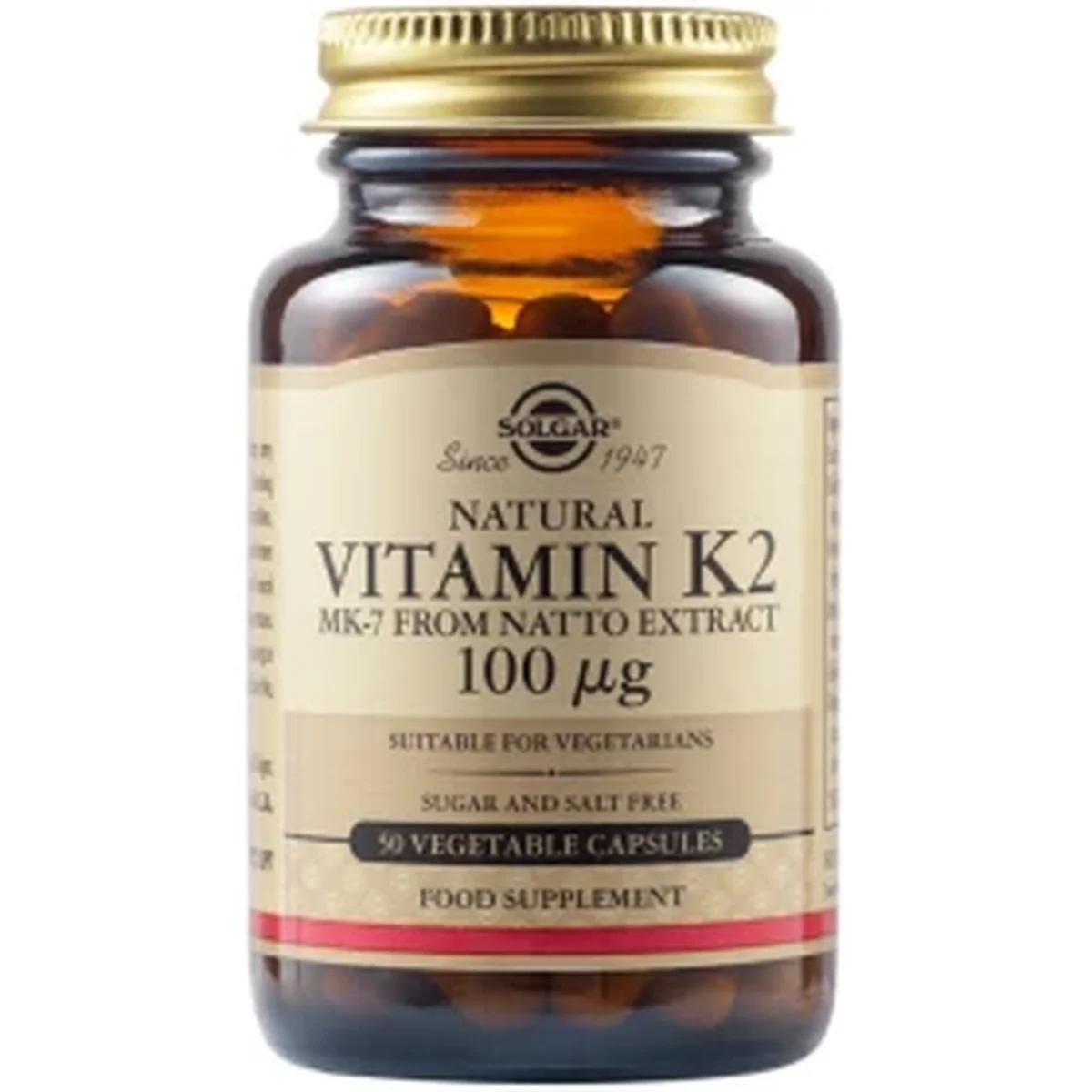 Φωτογραφία προϊόντος: Solgar,Solgar Vitamins Solgar Vitamin K2 (MK-7) 100mcg 50 φυτικές κάψουλες