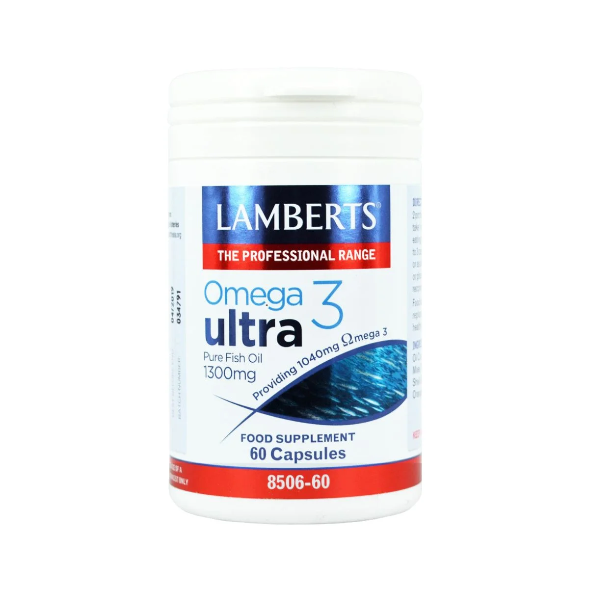Φωτογραφία προϊόντος: Lamberts,Lamberts Λιπαρά Οξέα Lamberts Omega 3 Ultra Pure Fish Oil 1300mg Ιχθυέλαιο 60 κάψουλες