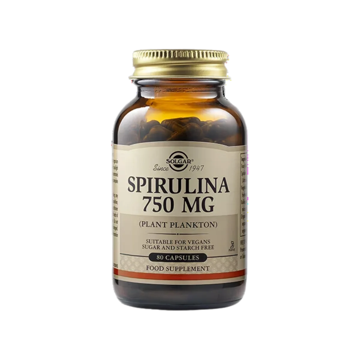 Φωτογραφία προϊόντος: Solgar,Solgar Specialty Solgar Spirulina 750MG Σπιρουλίνα 80 κάψουλες