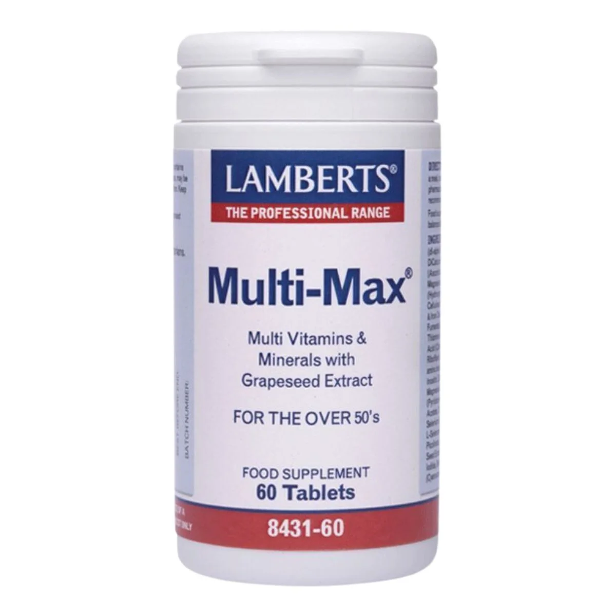 Φωτογραφία προϊόντος: Lamberts,Lamberts Πολυβιταμίνες Lamberts Multi-Max Βιταμίνη για Ενέργεια 60 ταμπλέτες