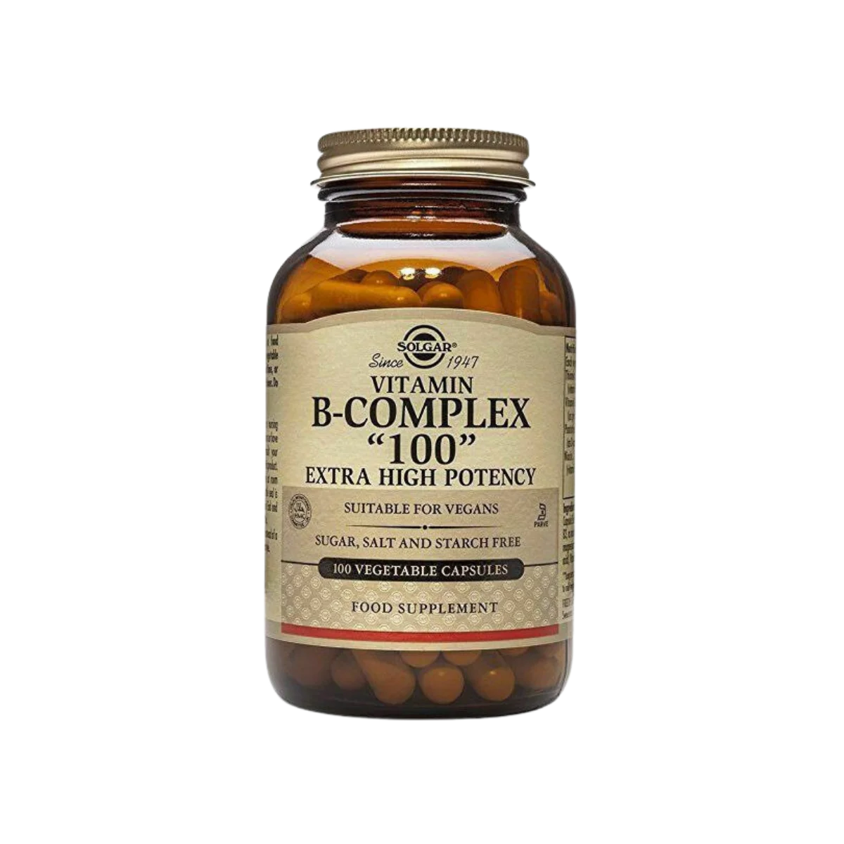 Φωτογραφία προϊόντος: Solgar,Solgar Vitamins Solgar B-Complex "100" Σύμπλεγμα Βιταμινών Β 100 φυτικές κάψουλες