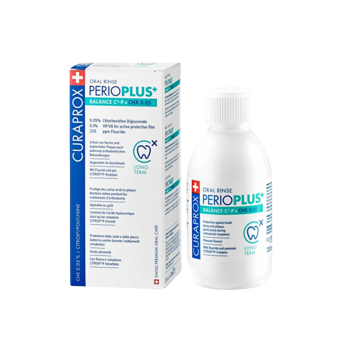 Φωτογραφία προϊόντος: Curaprox,Curaprox Mouthwashes Curaprox Perio Plus Balance CHX 0.05 Στοματικό Διάλυμα 200ml