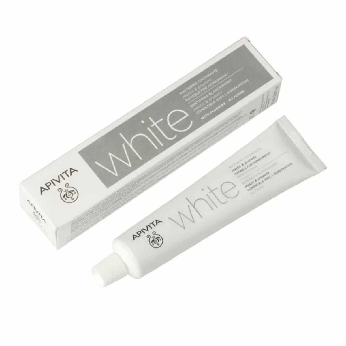 Φωτογραφία προϊόντος: Apivita,Apivita Oral Care Apivita White Mastic Λευκαντική Οδοντόκρεμα Μαστίχα/Πρόπολη, 75ml