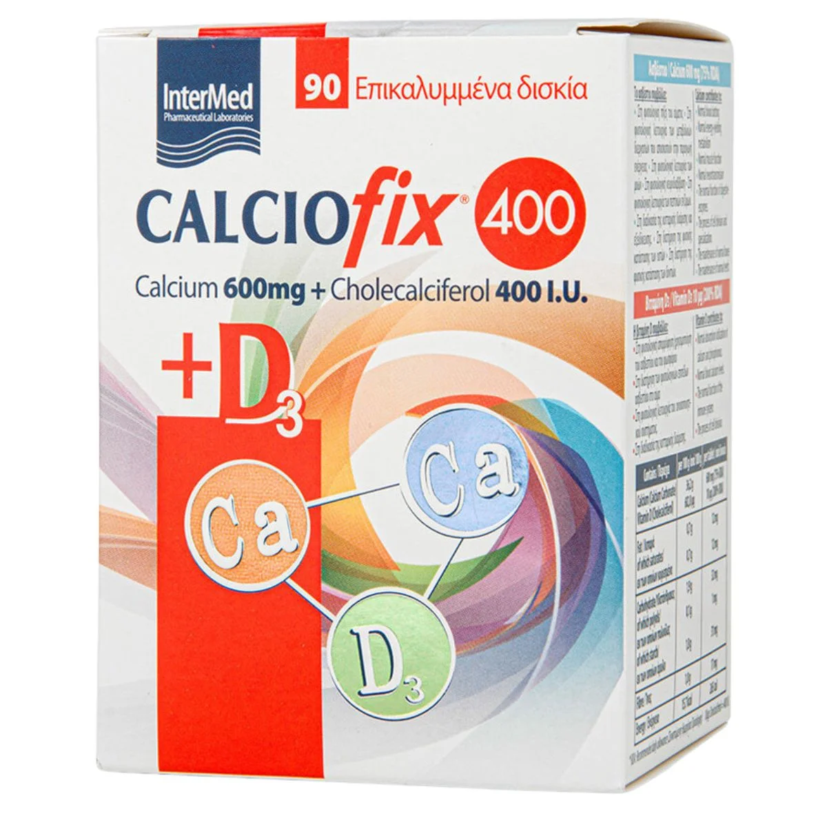 Φωτογραφία προϊόντος: Intermed,Intermed Nutritional Enhancement Intermed Calciofix 400 600mg & 400IU D3 90 ταμπλέτες