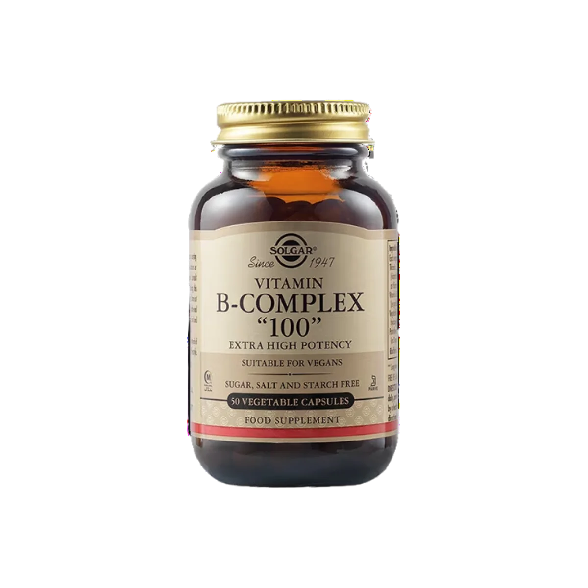 Φωτογραφία προϊόντος: Solgar,Solgar Vitamins Solgar B-Complex "100" Σύμπλεγμα Βιταμινών Β 50 φυτικές κάψουλες