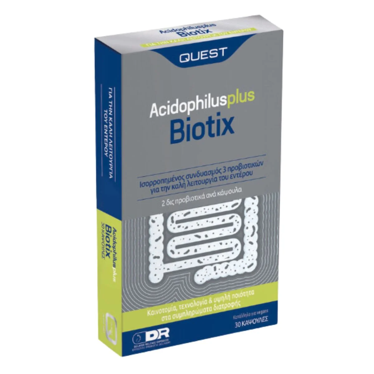 Φωτογραφία προϊόντος: Quest,Quest Biotix Quest Acidophilus Plus Biotix Προβιοτικά 30 κάψουλες
