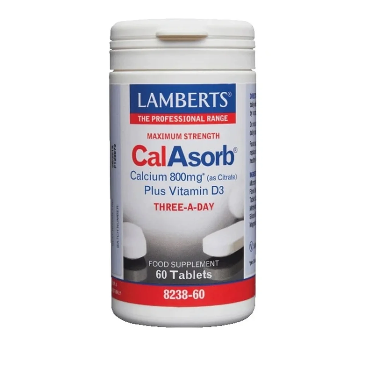 Φωτογραφία προϊόντος: Lamberts,Lamberts Μέταλλα Lamberts CalAsorb Calcium (as Citrate) 800mg Ασβέστιο 60 ταμπλέτες