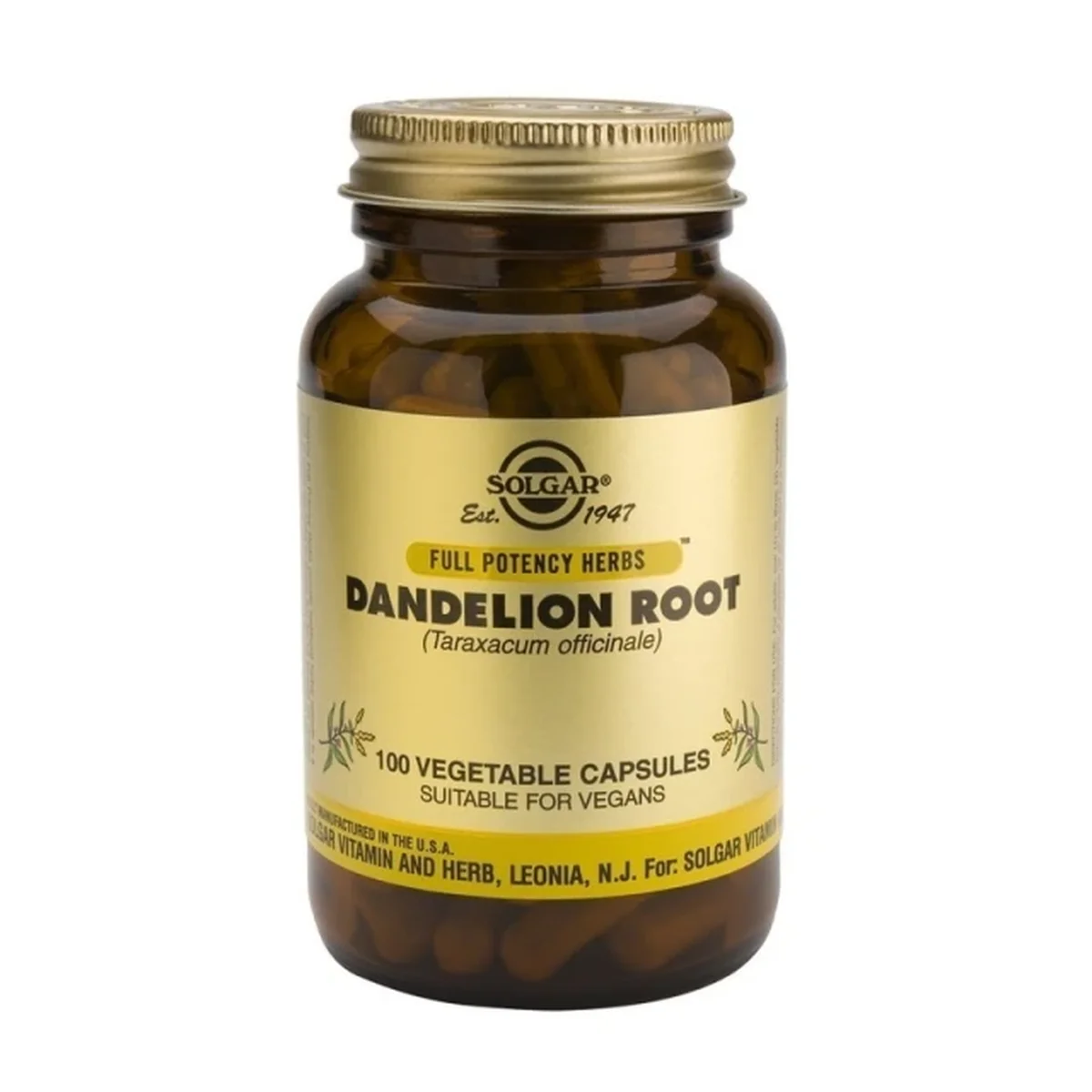 Φωτογραφία προϊόντος: Solgar,Solgar Herbs Solgar Dandelion Root Συμπλήρωμα Διατροφής, 100Φυτικές Κάψουλες