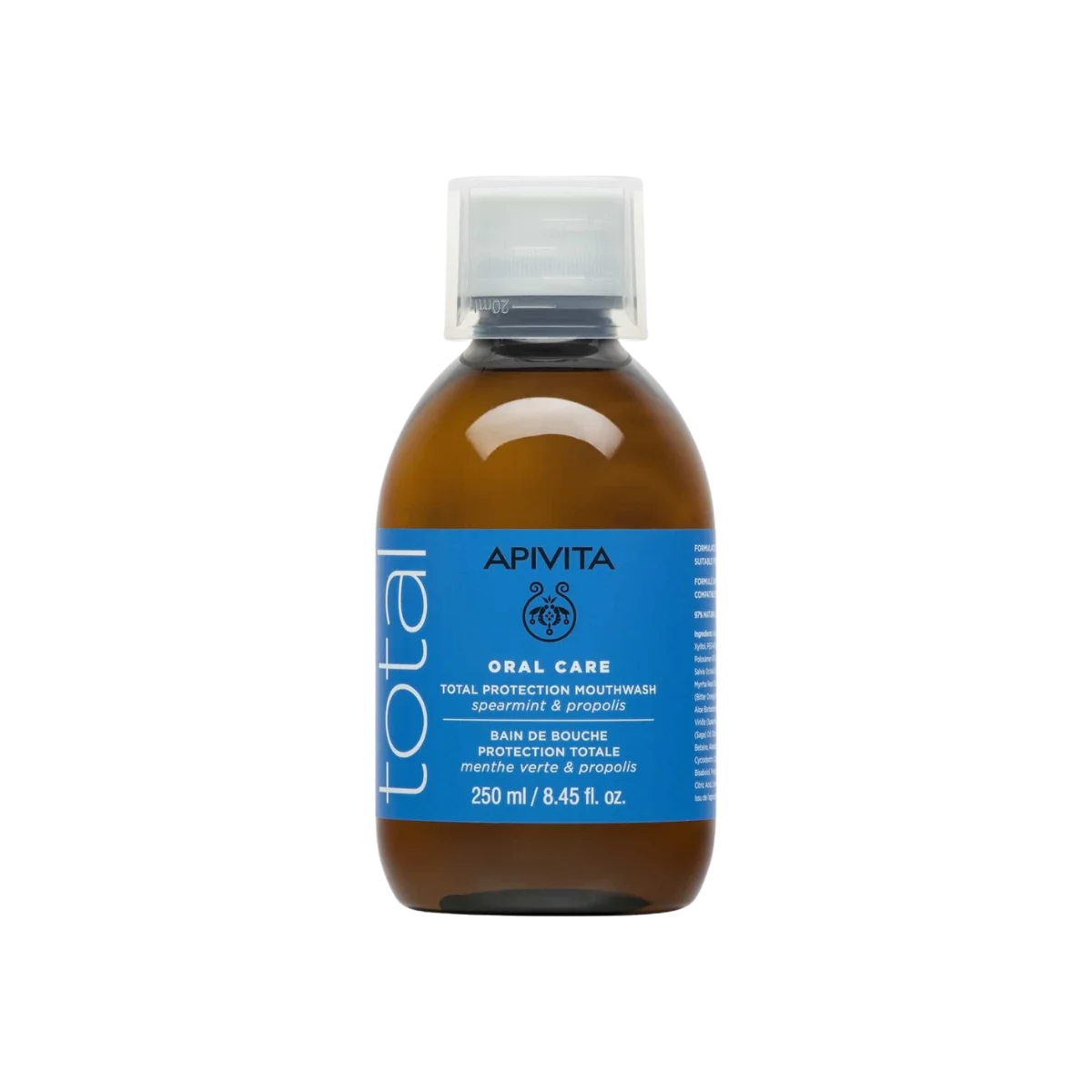 Φωτογραφία προϊόντος: Apivita,Apivita Oral Care Apivita Total Στοματικό Διάλυμα Δυόσμος & Πρόπολη 250ml