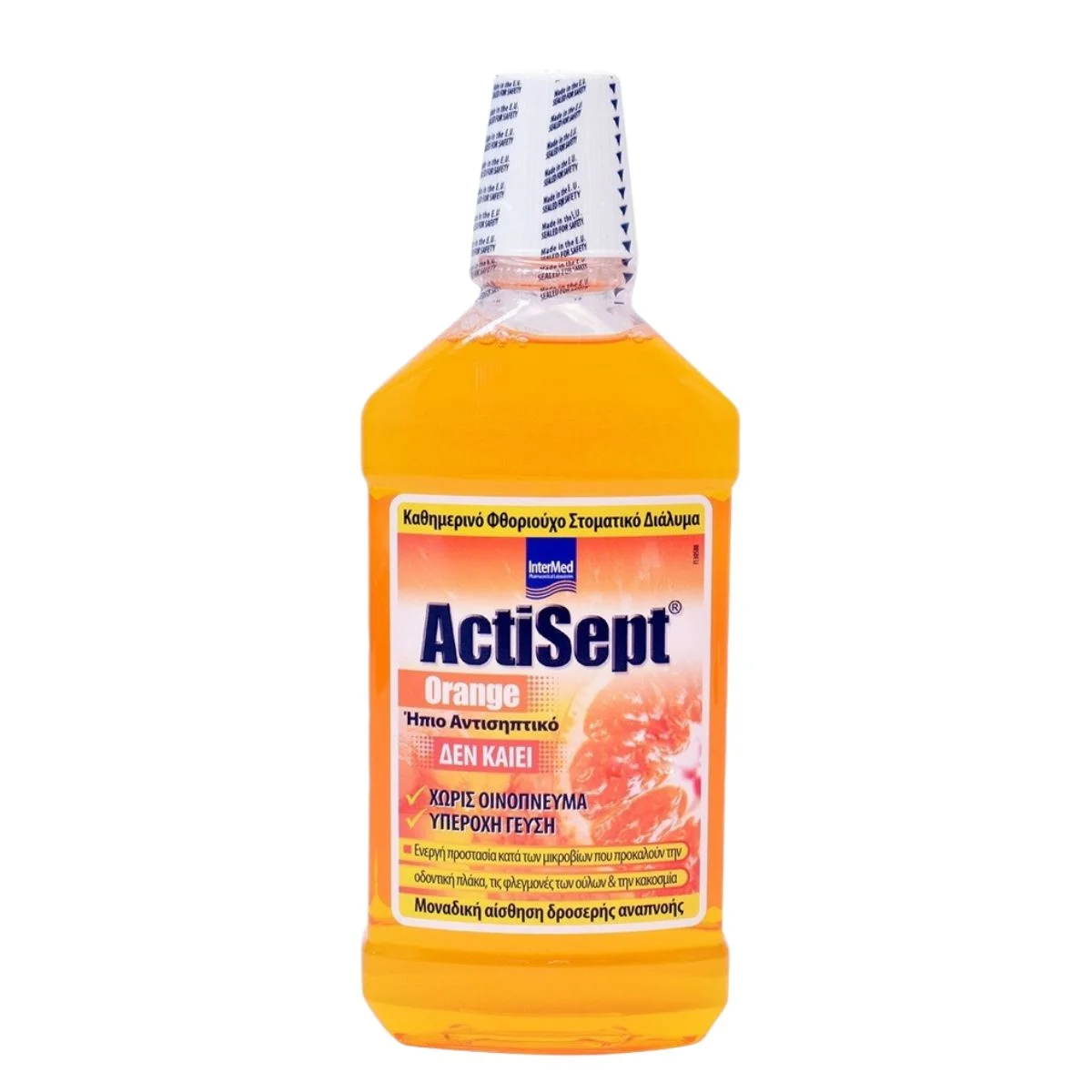 Φωτογραφία προϊόντος: Intermed,Intermed Oral Care Adults Intermed Actisept Orange Στοματικό Διάλυμα 500ml