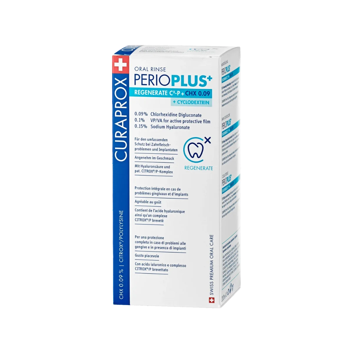 Φωτογραφία προϊόντος: Curaprox,Curaprox Mouthwashes Curaprox Perio Plus Regenerate Στοματικό Διάλυμα 0.09 CHX 200ml