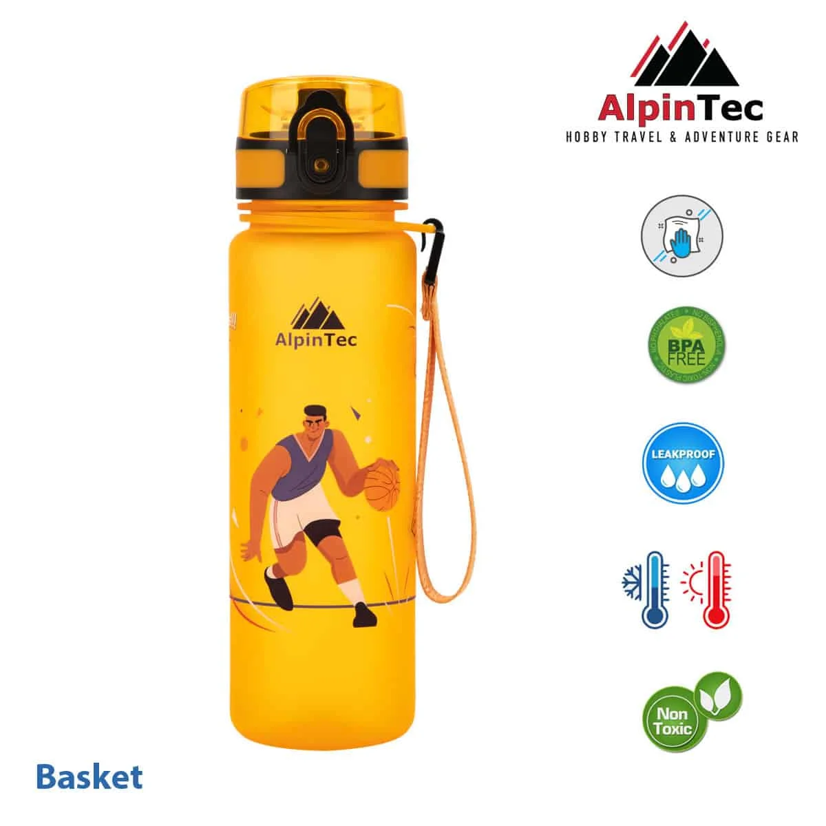 Φωτογραφία προϊόντος: AlpinTec - AlpinPro Παγούρι Alpintec Kids 500ml Basket Dynamic Orange