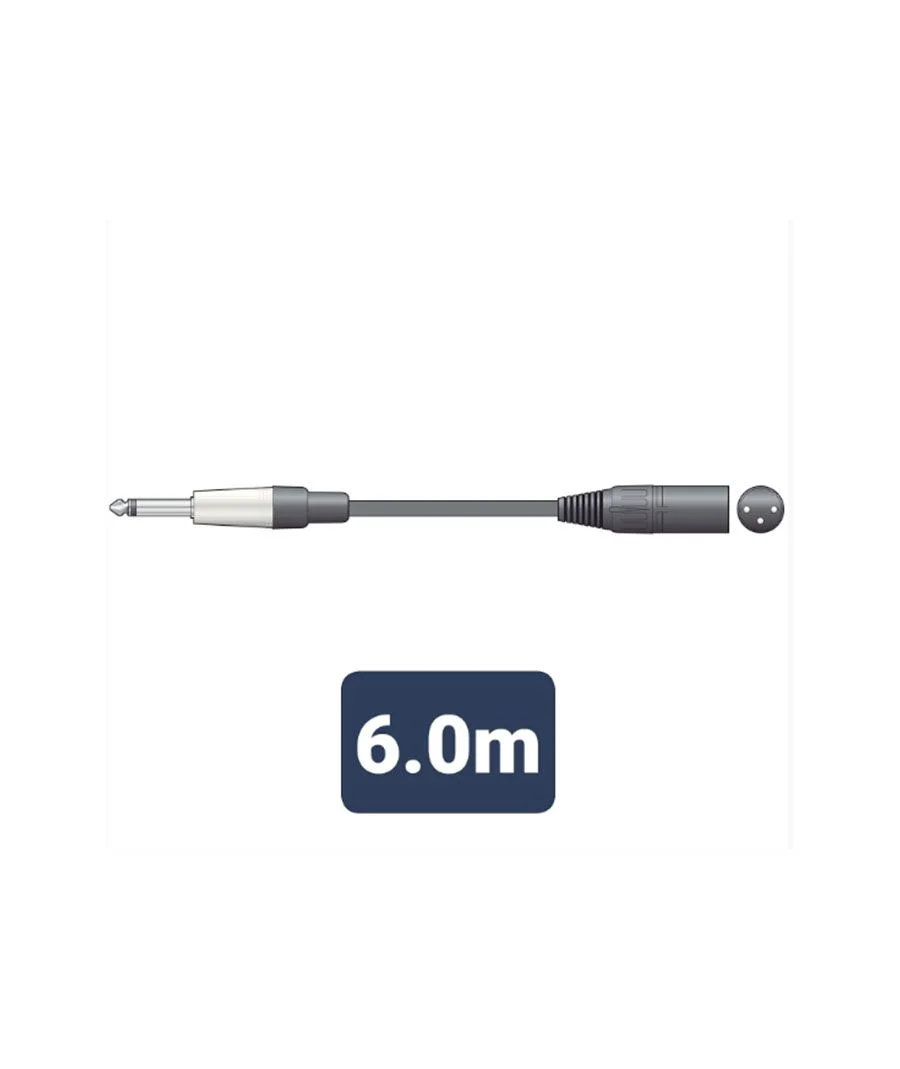Φωτογραφία προϊόντος: Citronic M6J-XM600 Καλώδιο Ήχου 6.3mm Mono Jack Plug - XLR Male 6m (Τεμάχιο)