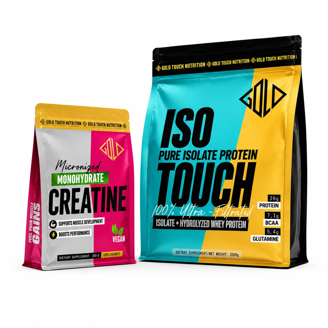 Φωτογραφία προϊόντος: ΠΡΟΣΦΟΡΑ GoldTouch Nutrition Iso Touch Cookie Dough 2kg + GoldTouch Nutrition Creatine Monohydrate Unflavoured 300gr