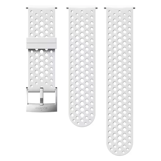 Φωτογραφία προϊόντος: GR Suunto 24mm Athletic 1 Silicone Strap White/Steel S+M έως 12 άτοκες δόσεις ή 24 δόσεις