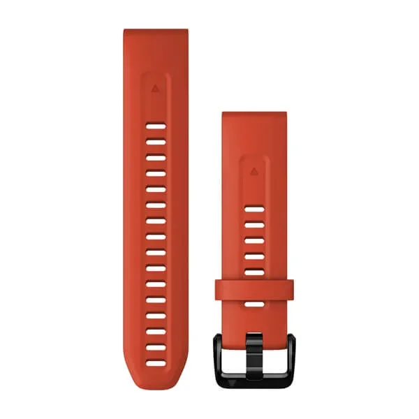 Φωτογραφία προϊόντος: GR Garmin Quickfit 20 Flame Red Silicone Band έως 12 άτοκες δόσεις ή 24 δόσεις