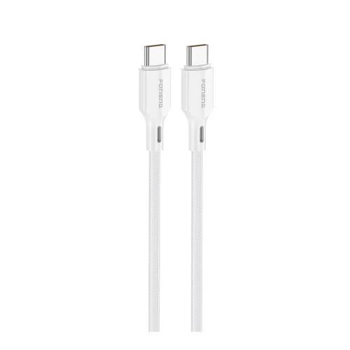 Φωτογραφία προϊόντος: Καλώδιο Σύνδεσης USB 2.0 Foneng XS11 Braided USB C σε USB C 60W 1m Λευκό N68664