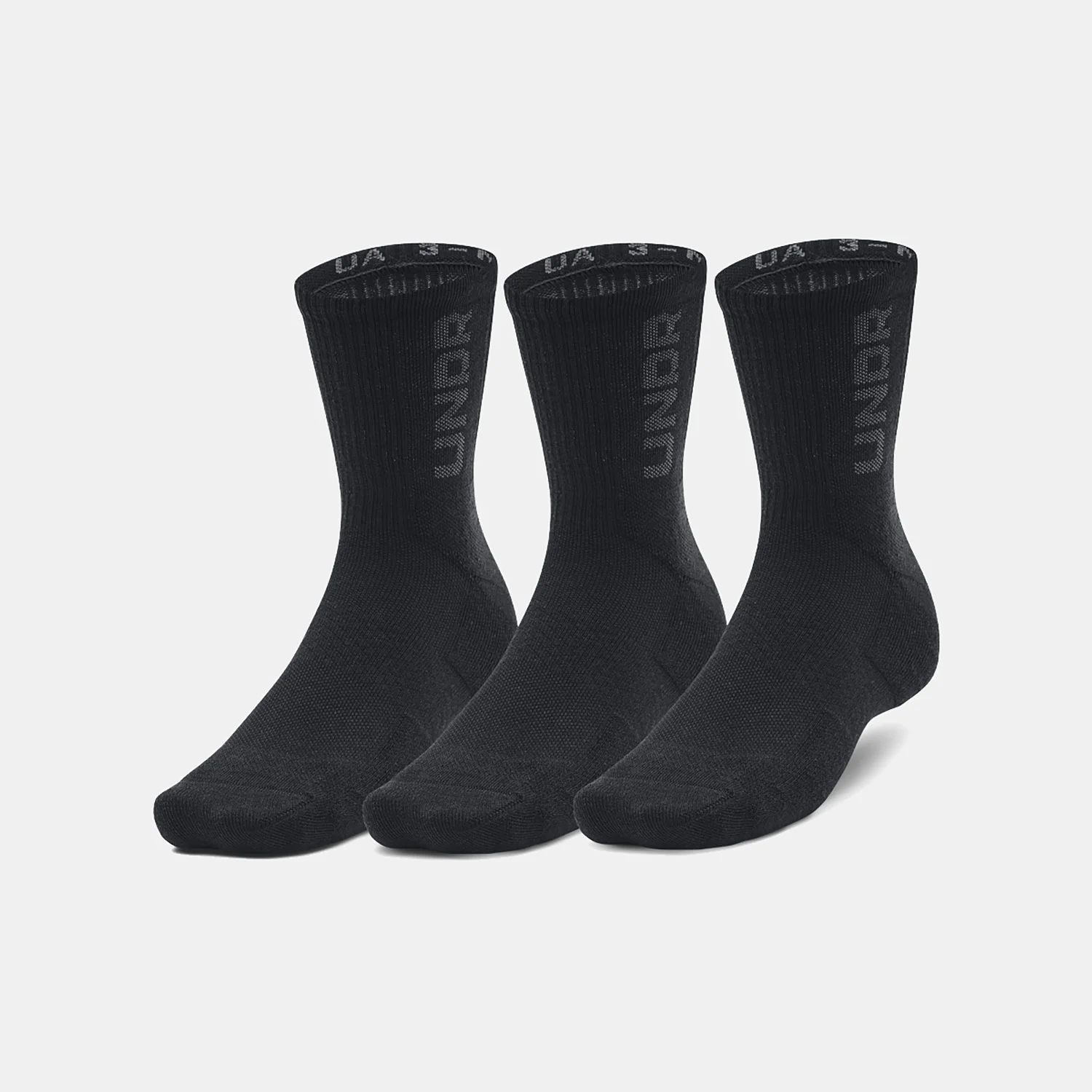 Φωτογραφία προϊόντος: UNDER ARMOUR 3-MAKER MID-CREW SOCKS (3-PACK) ΜΑΥΡΟ