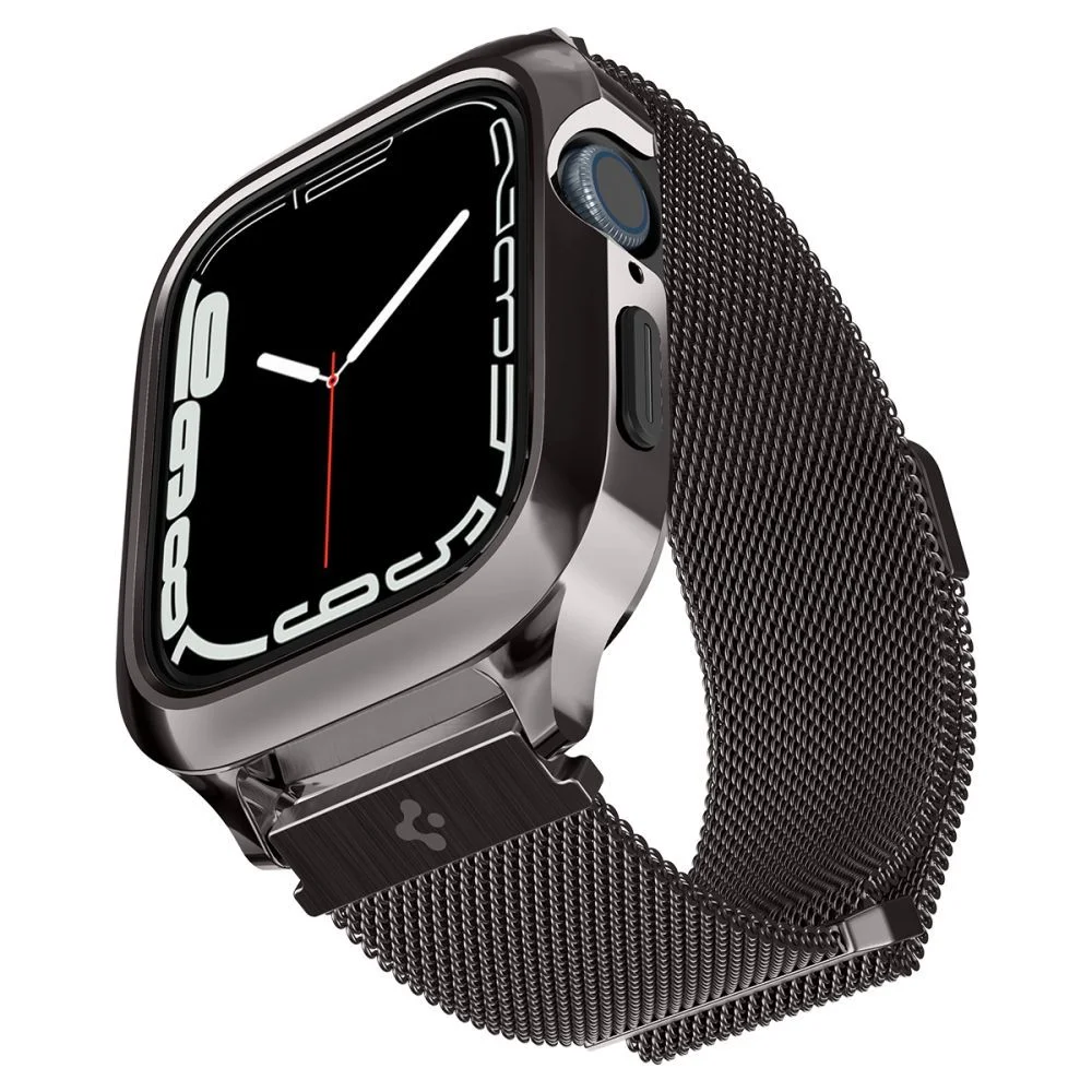 Φωτογραφία προϊόντος: Spigen Θήκη - Λουράκι Metal Fit ”Pro” Apple Watch 4 / 5 / 6 / 7 / 8 / SE (44 / 45 mm) Graphite