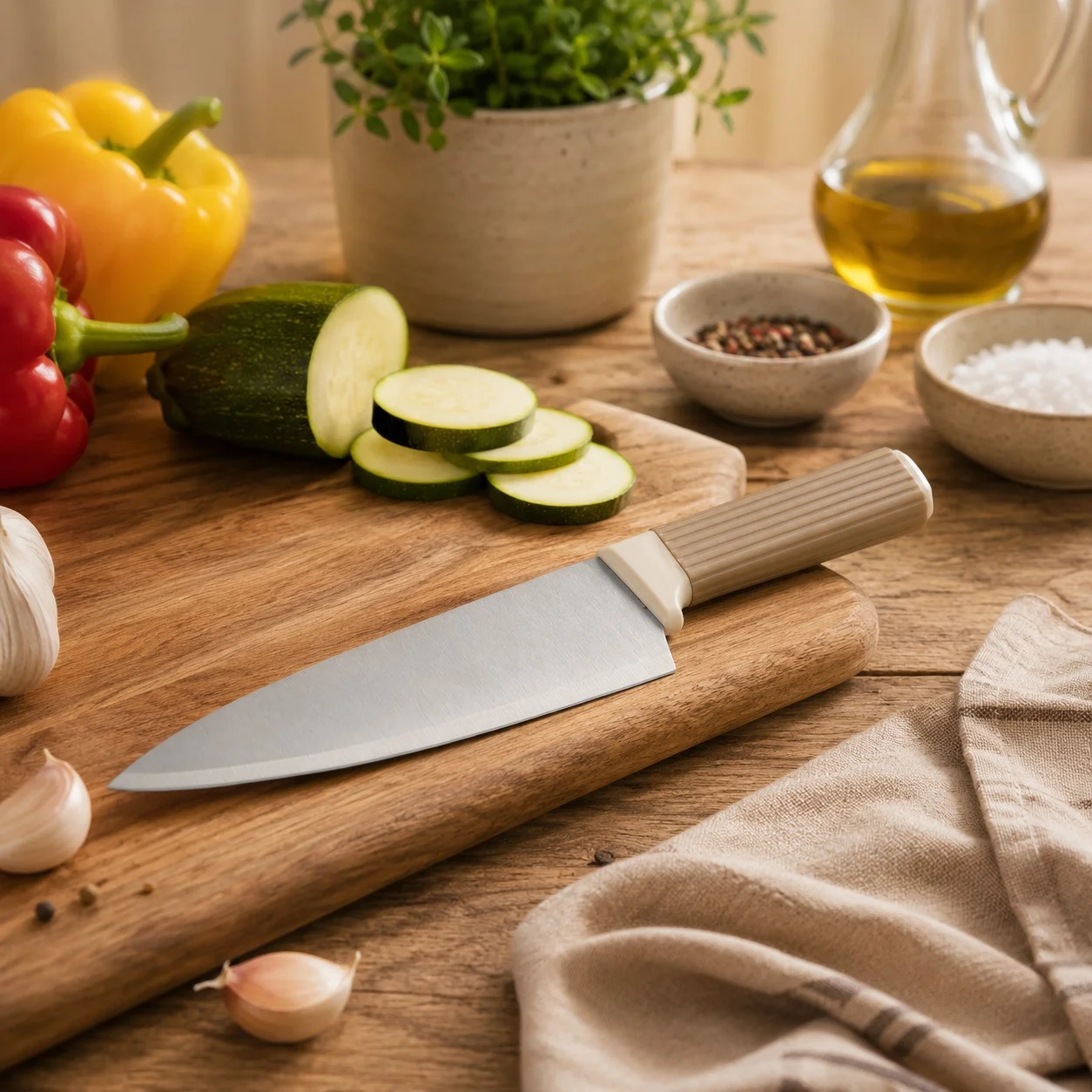 Φωτογραφία προϊόντος: Ankor Μαχαίρι Chef Ανοξείδωτο Με Αντιολισθητική Λαβή 20cm