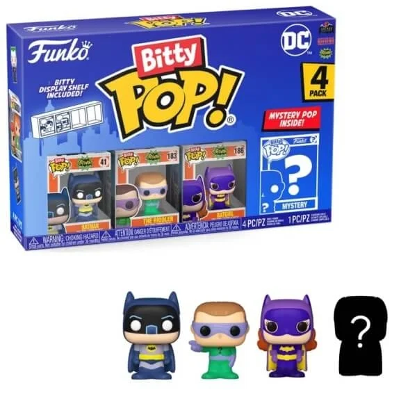 Φωτογραφία προϊόντος: Funko Bitty POP! Heroes - Batman, The Riddler, Batgirl & Chase Mystery 4-Pack Vinyl Figures