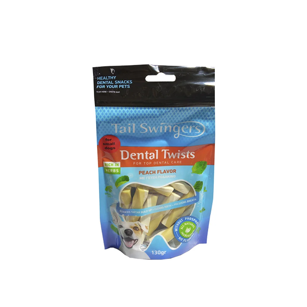 Φωτογραφία προϊόντος: Pet Interest Λιχουδιές Σκύλου Tailswingers Dental Milk Twisters με Peach 130gr